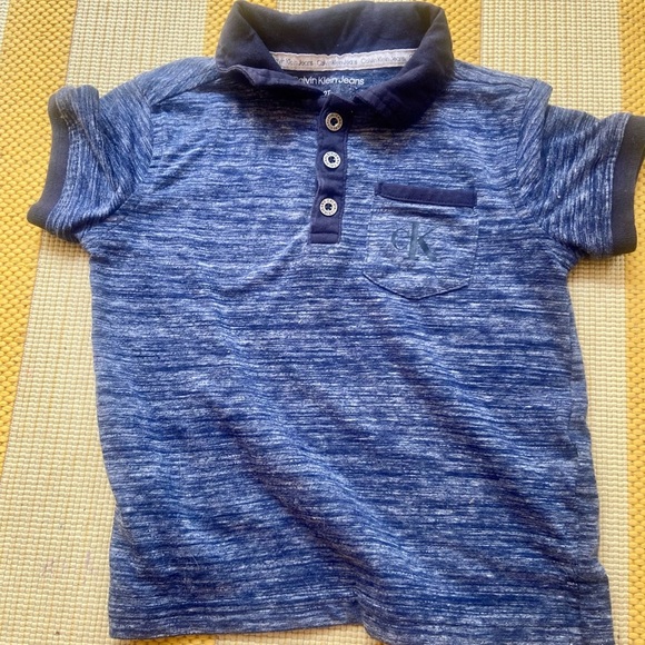 Calvin Klein Polo Shirt & Jean Shorts Set – Size 2T - Picture 3 of 6